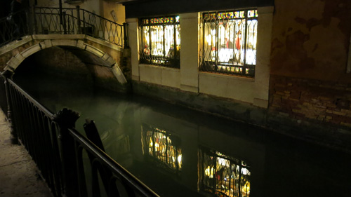 Kanal mit Brcke, Venedig 2015